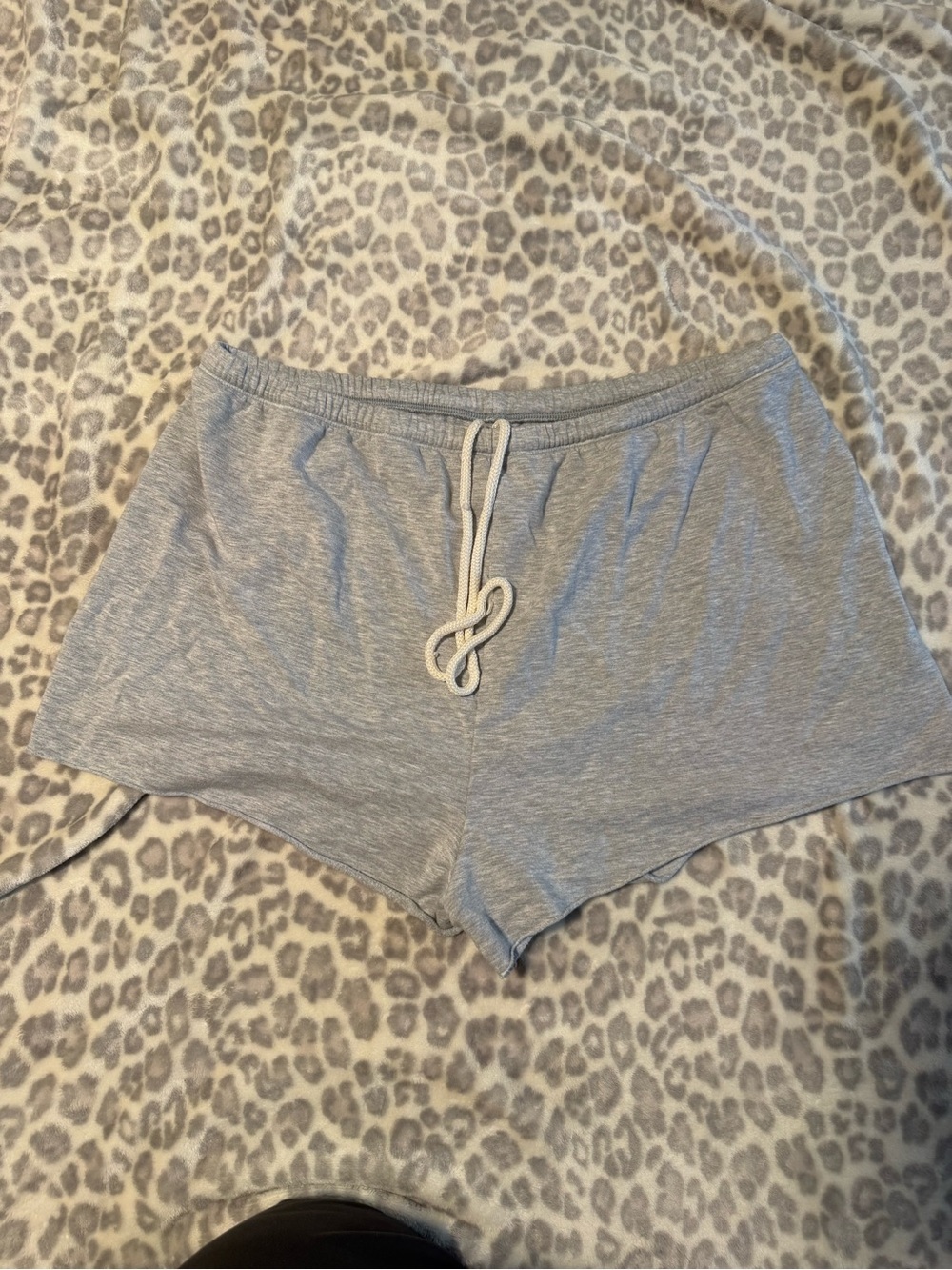 aerie Light Gray Lounge Shorts with Drawstring